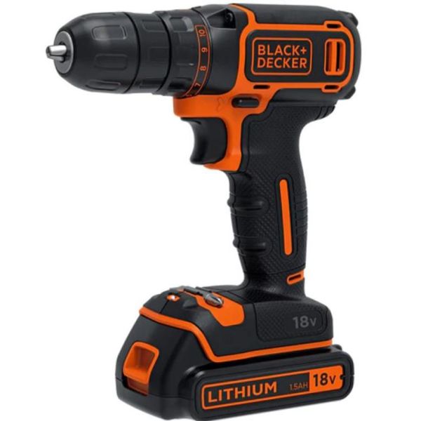 Borskrutrekker Black & Decker BDCDC18KB-QW med batteri og lader 
