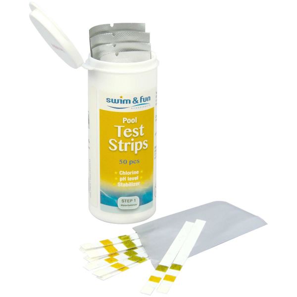 Teststrips Swim & Fun Pool Test Strips pH/klor, pakke med 50 stk 