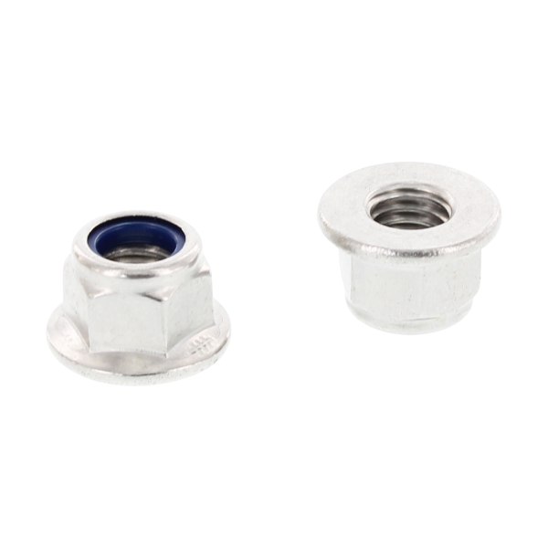 Flangemøtrik Schäfer & Peters 692645 med flange, rillet, rustfri A2 M5 gevind, pakke med 500