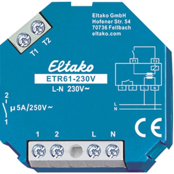 Rele Eltako ETR61-230V 5 A, 250 V (AC), potentiaalivapaa 