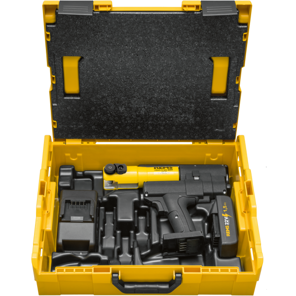 Puristustyökalu REMS Mini-Press 22 V, mukana L-BOXX, akku ja laturi 