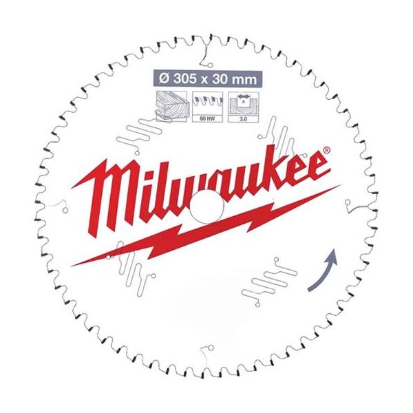 Sågklinga Milwaukee CSB MS W 305x3x30 mm, 60T 