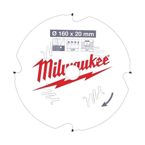 Sågklinga Milwaukee CSB P FC 160x2,2x20 mm, 4T 