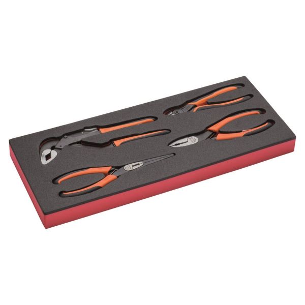 Tangsæt Bahco FF1E4001 i skumplastindsats, 4 dele 