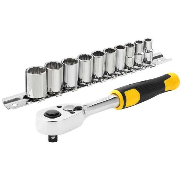 Skraldeskaft STANLEY STMT82666-0 1/4", med ærmesæt, 11 dele 