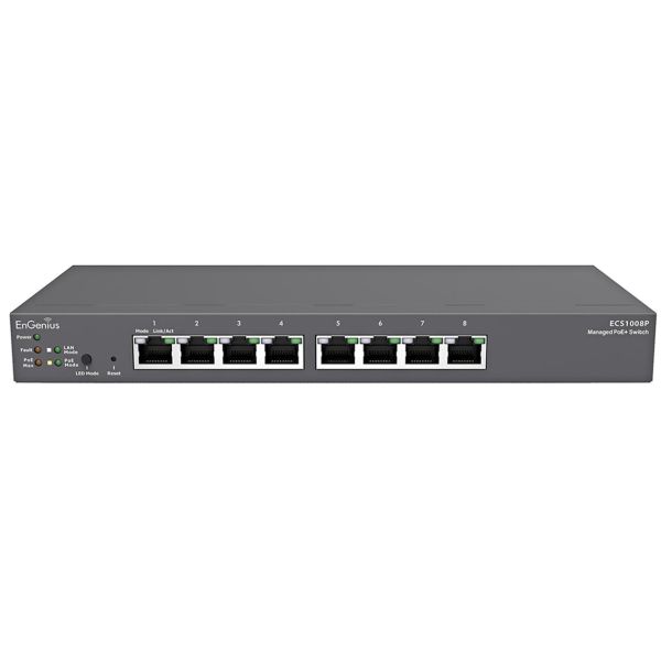 Omskifter Televes EnGenius ECS1008P 8 porte 