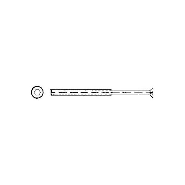Sikkerhedsskrue ASSA 802157100011 krom 70 mm