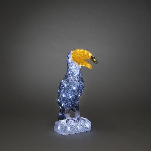 Koristevalaisin Konstsmide Tukanfågel 60 lamppua, 47 cm 