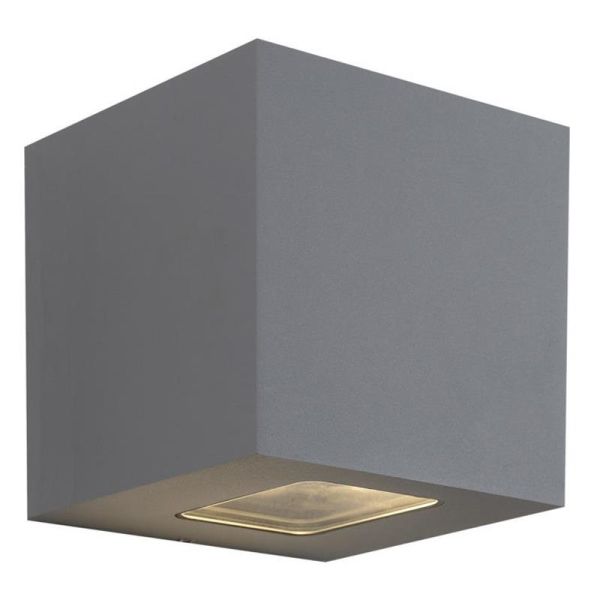 Veggarmatur Hide-a-Lite Cube XL I 3000 K, 925 lm, 80°, 12,5 W, IP65 Grå