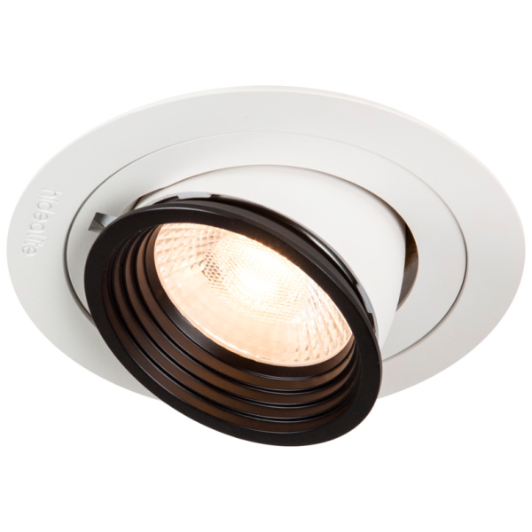 Downlight-valaisin Hide-a-Lite Focus Point Maxi 60°, 3000K Push 230V, DALI-liitäntälaitteella