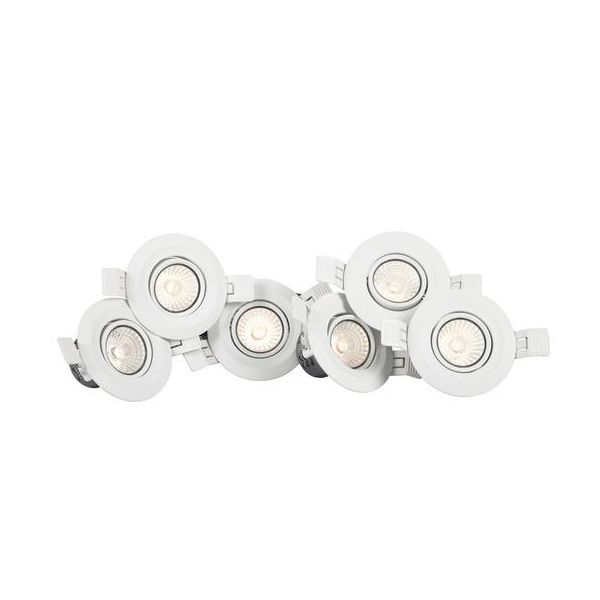 Downlight Hide-a-Lite Comfort G2 8 W, 6-pakning, hvit 3000 K 