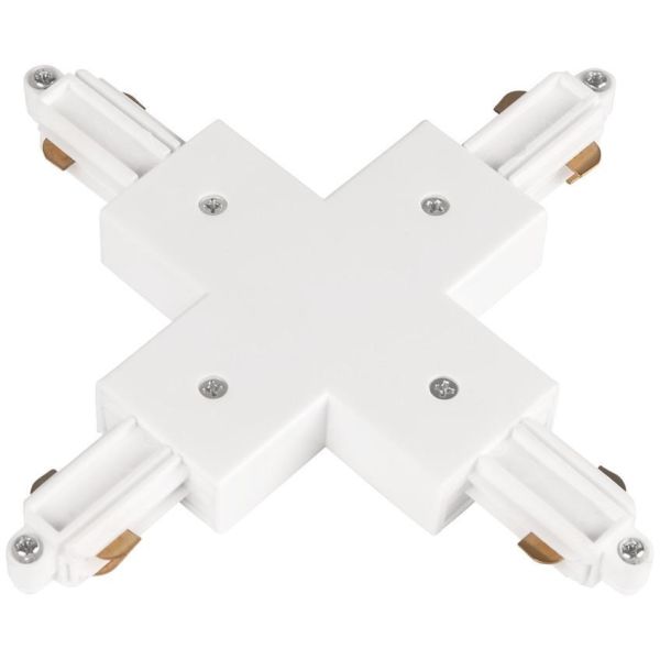X-tilkobling Hide-a-Lite LiteTrac 1-faset, hvit 