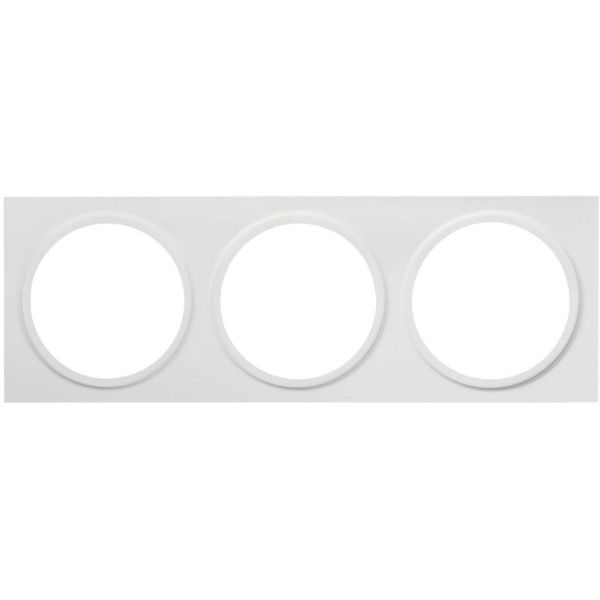 Dekorramme Hide-a-Lite 7470047 Ø 85 mm, hvit III: for 3 armatur