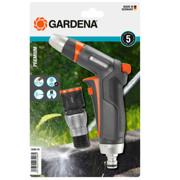 Sprøjtepistol Gardena Premium med stopkontakt 
