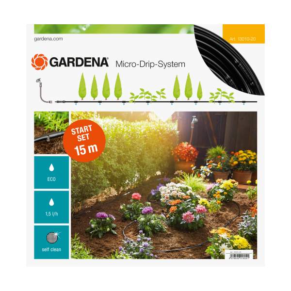 Startpakke Gardena Micro-Drip-System for beplantede flater 