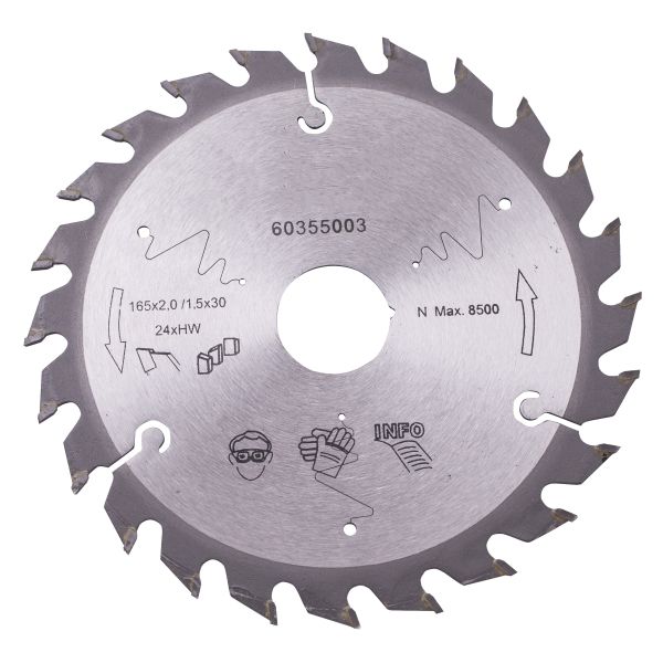 Savklinge HiKOKI 60355003 til træ, 165x2,0x30 mm, 24T 