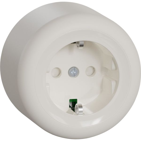 Pistorasia Schneider Electric Renova WDE016177 1-osainen, pinta-asennettava, maadoitettu Valkoinen