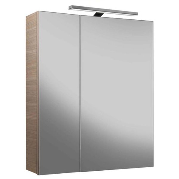 Spejlskab Gustavsberg Nordic³ 60 cm, med belysning Lyst træ