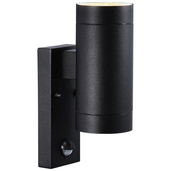 Fasadarmatur Nordlux TIN 21519103 sensor, GU10, IP54 7W, svart