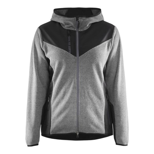Takki Blåkläder 594125369099XXXL neulosta, naiset, harmaameleerattu/musta Koko XXXL