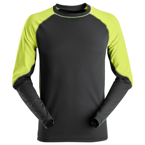 T-skjorte Snickers Workwear 2405 svart / neongult Svart/Neongul XXL