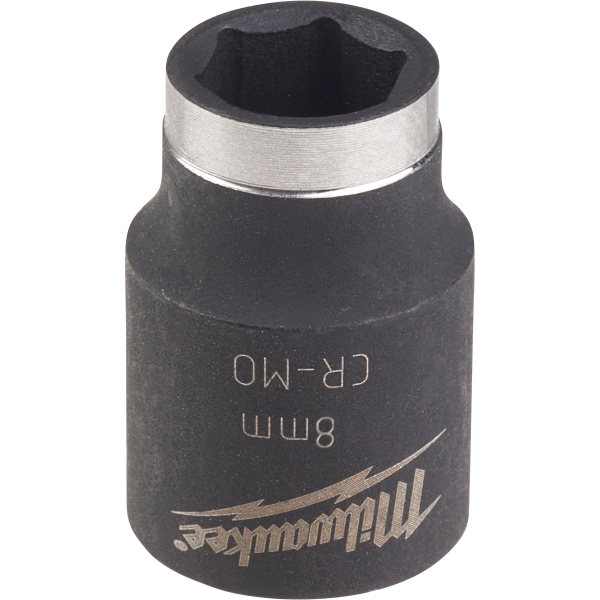 Krafttoppe Milwaukee Shockwave Impact Duty 3/8" montering, kort 8 mm