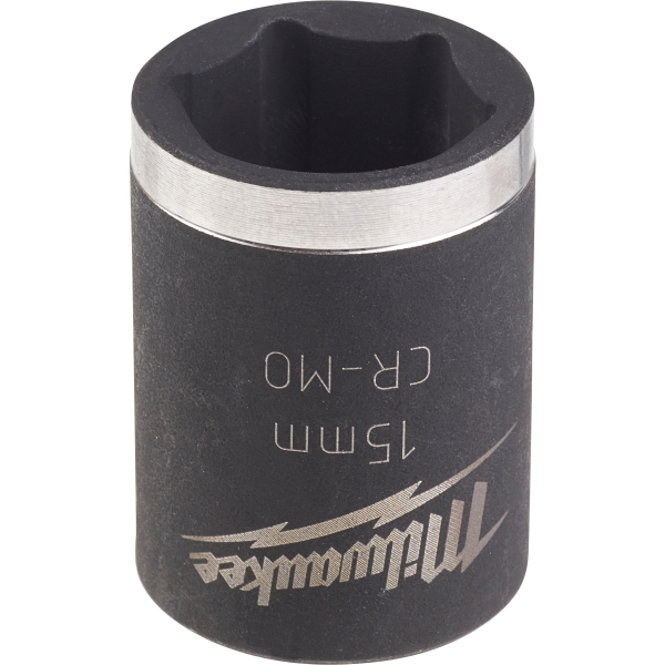 Krafttoppe Milwaukee Shockwave Impact Duty 3/8" montering, kort 15 mm