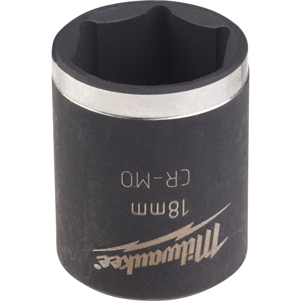 Krafttoppe Milwaukee Shockwave Impact Duty 3/8" montering, kort 18 mm