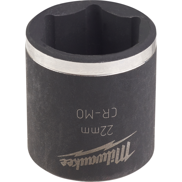 Krafttoppe Milwaukee Shockwave Impact Duty 3/8" montering, kort 22 mm