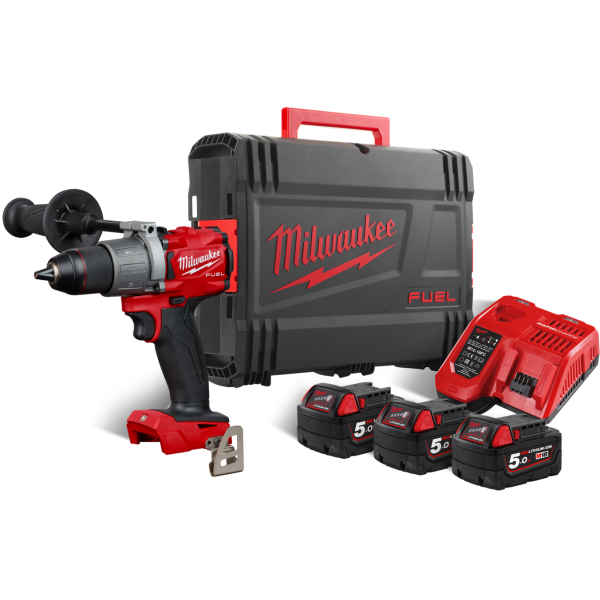 Slagbormaskin Milwaukee M18 FPD2-503X med 5,0Ah batterier og lader 