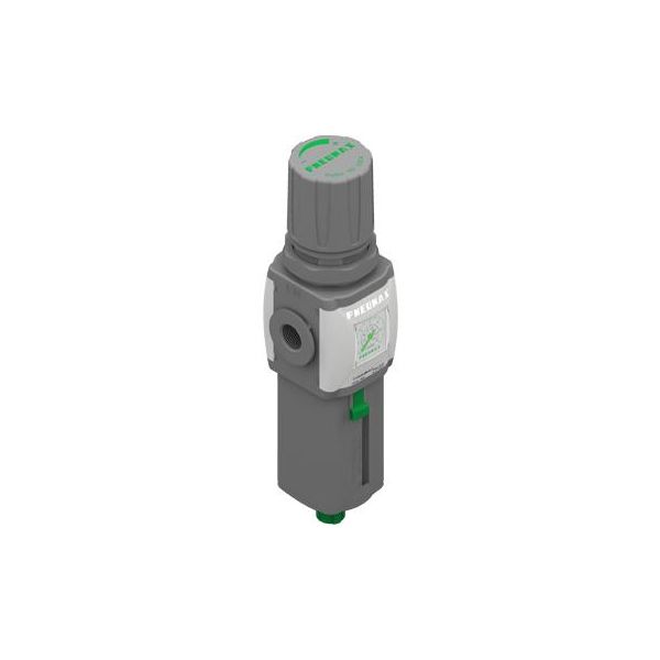 Filter regulator Pneumax N171BEMBD med indbygget manometer, 1/4", 12 bar 