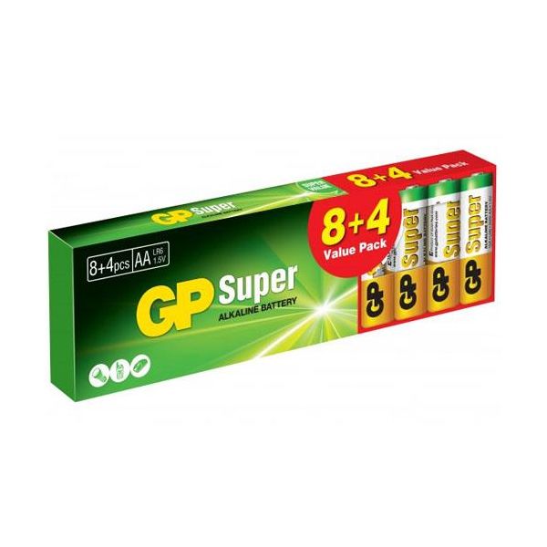 Batteri GP Batteries Super Alkaline alkaliskt, AA, 12-pack 