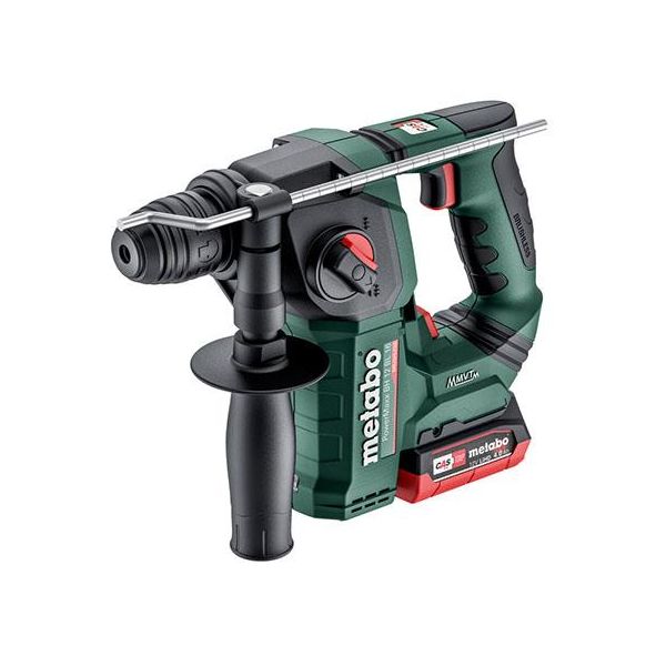 Borehammer Metabo PowerMaxx BH 12 BL 16 med 2 stk 4,0 Ah batterier og oplader 