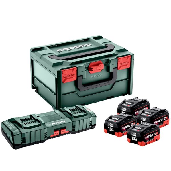 Ladepakke Metabo 685143000 med lader og 4 stk. batterier 