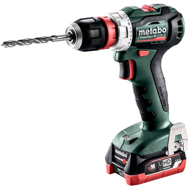 Borskrutrekker Metabo PowerMaxx BS 12 BL Q med batteri og lader 