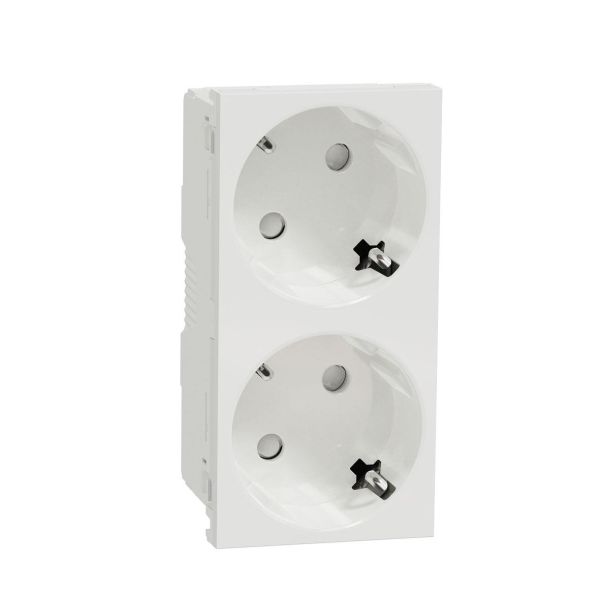 Vägguttag Schneider Electric Unica System+ 2 uttag, jordad