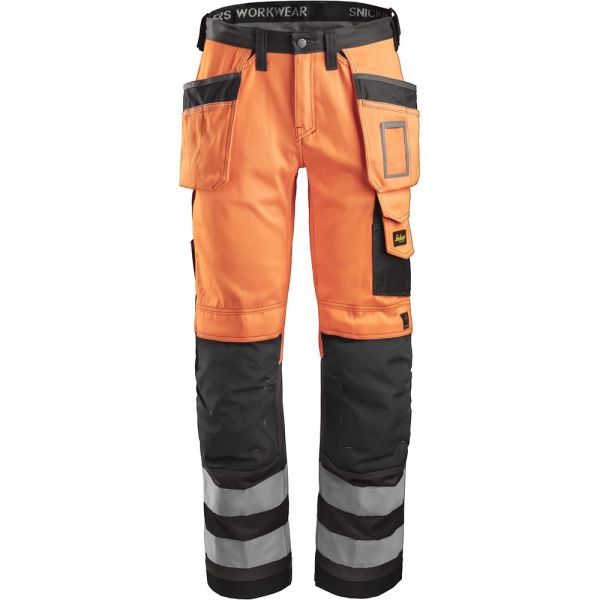 Håndværkerbukser Snickers Workwear 3233 Bemærk, orange/sort Hi-Vis, Orange/Sort C46