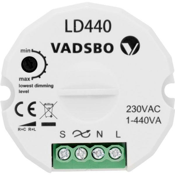 Tryckdimmer Vadsbo LD440 1-400 W, infällt montage 