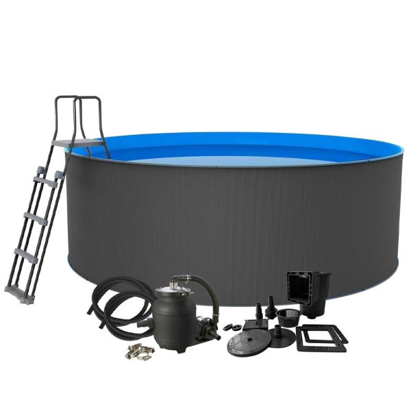 Pool-pakke Swim & Fun Santorini Ø3,6 x 1,2 m, 10 800 L 