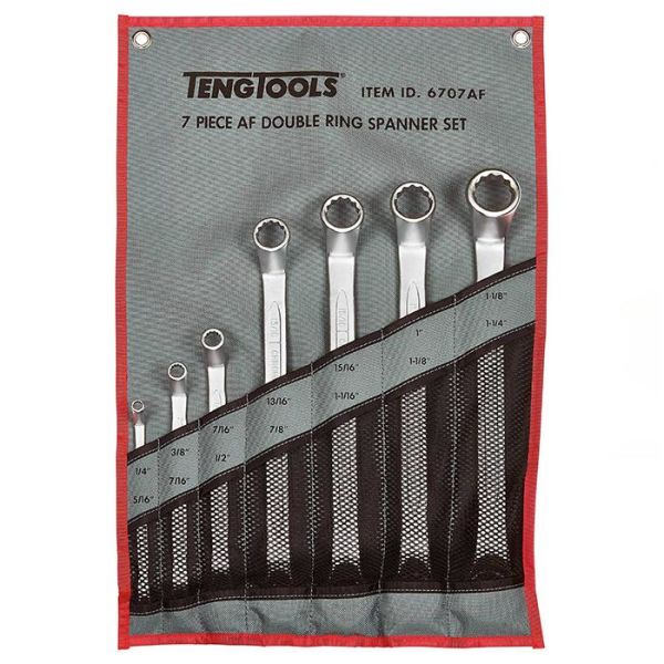 Ring nøgle sæt Teng Tools 6707AF 7 dele 