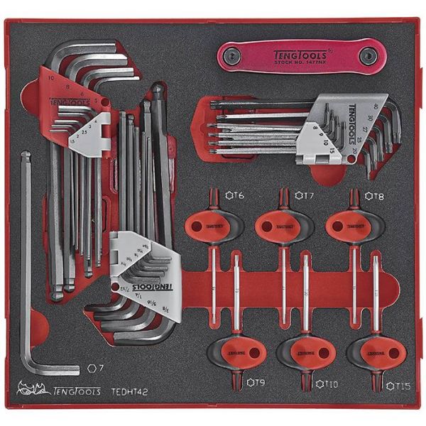 Unbrakonøglesæt Teng Tools 238330104 42 dele 