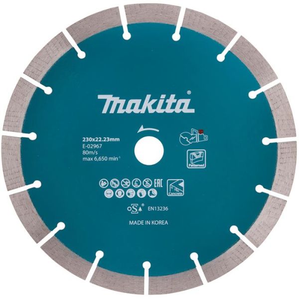 Diamantskæreskive Makita E-02967 230 mm, segment 