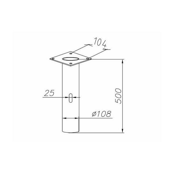 Adapter til betonfundament Norlys 207  