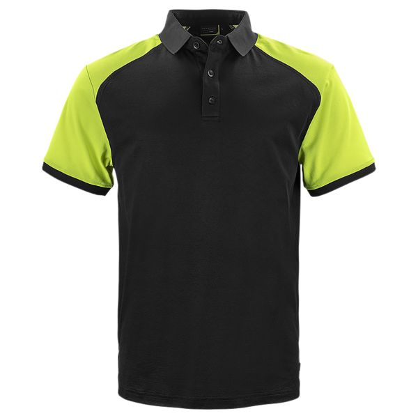 Poloskjorte Texstar PS22 svart/gul XS