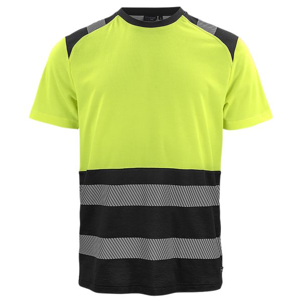 T-skjorte Texstar TS22 gul/svart, klasse 1 XS