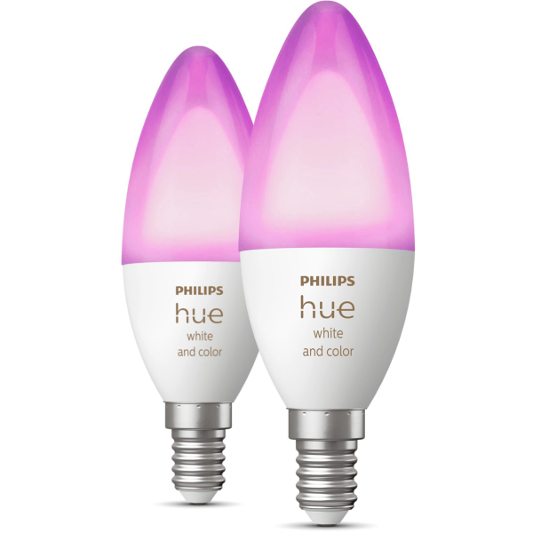 LED-lampa Philips Hue White and Color Ambiance 5.3W, E14, 2-pack 