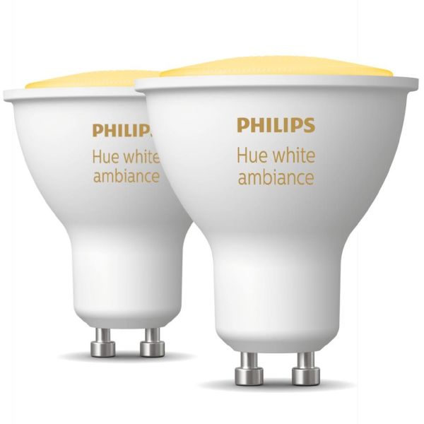 LED-valo Philips Hue White Ambiance 5W, GU10, 2 kpl/pakkaus 