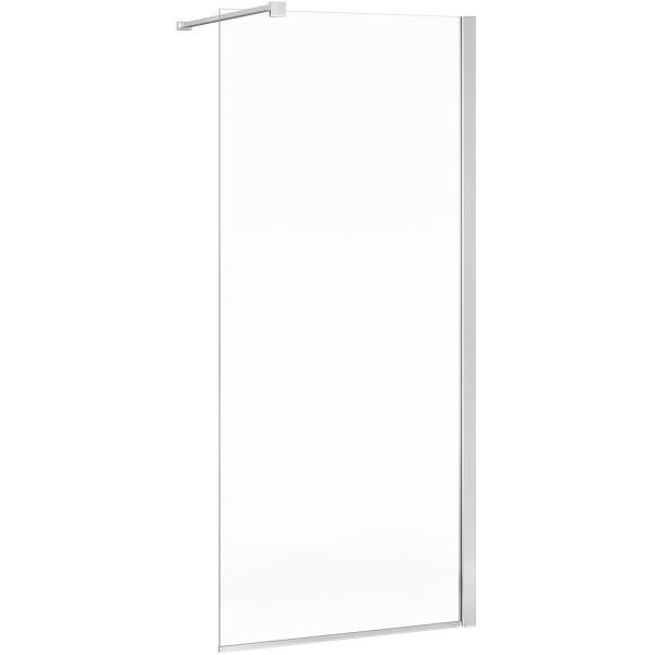 Duschvägg Gustavsberg Square klarglas, blankpolerad profil 90 cm