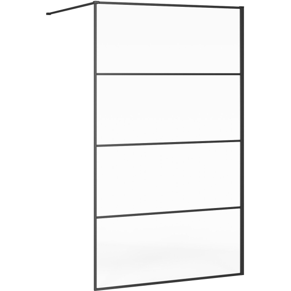 Brusevæg Gustavsberg Square sort med akterspejl 100 cm