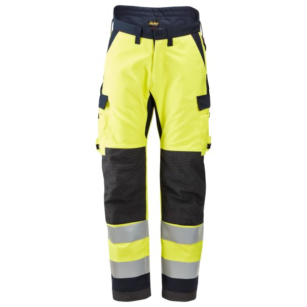 Vinterbukse Snickers Workwear 6663 varsel, gul/marineblå 44